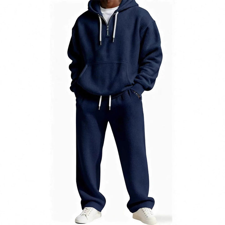 Men's trendy hoodie with practical zipper and comfortable jogging pants Mune Fashion