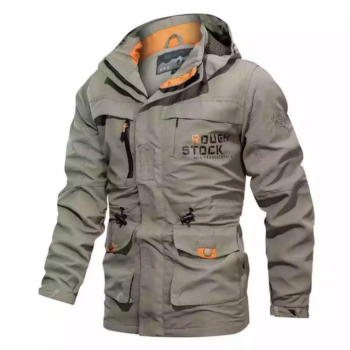 Men's Robust Canvas Field Parka with Hood, Fitted Drawstring and Multi-functional Pockets Mune Fashion
