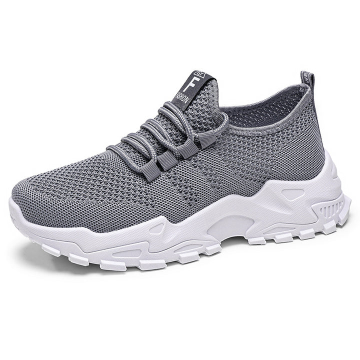 Ladies nan breathable knit slip-on sneakers with sock-like shaft and profiled platform heel Mune Fashion