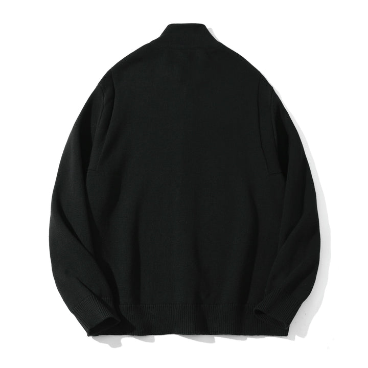 Men's knit cardigan with high collar and full button placket Mune Fashion