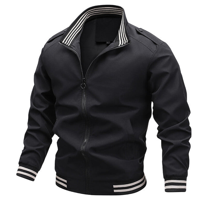 Men's Fashion Transitional Jacket with Contrasting Stripes Mune Fashion