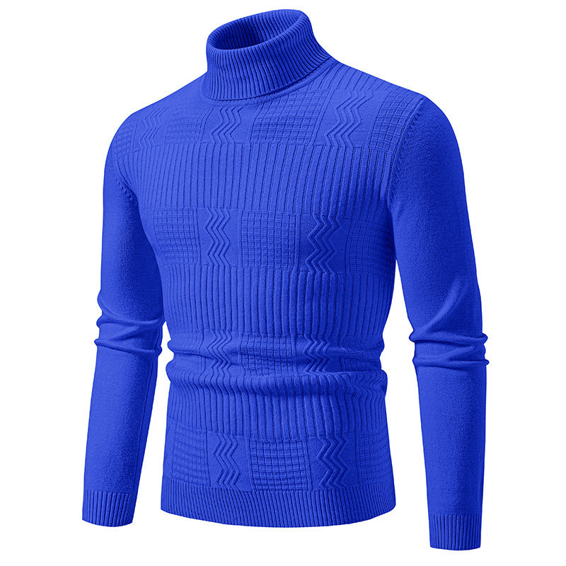 Men's turtleneck sweater with textured knit and fitted silhouette Mune Fashion