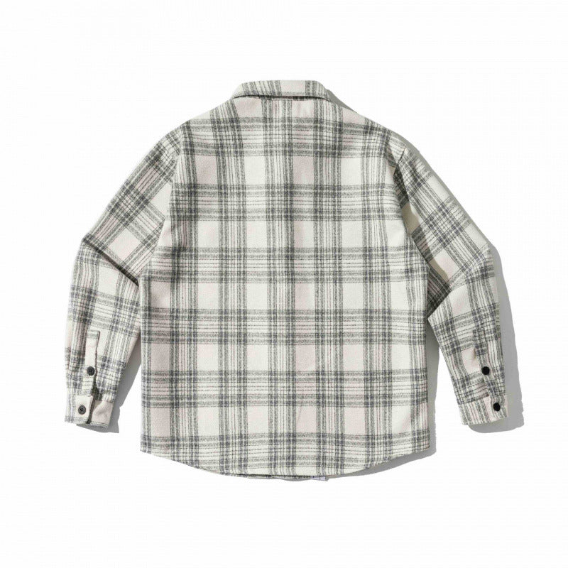 Unisex Boxy Checked Flannel Overshirt with Soft Nap and Chest Pocket Mune Fashion
