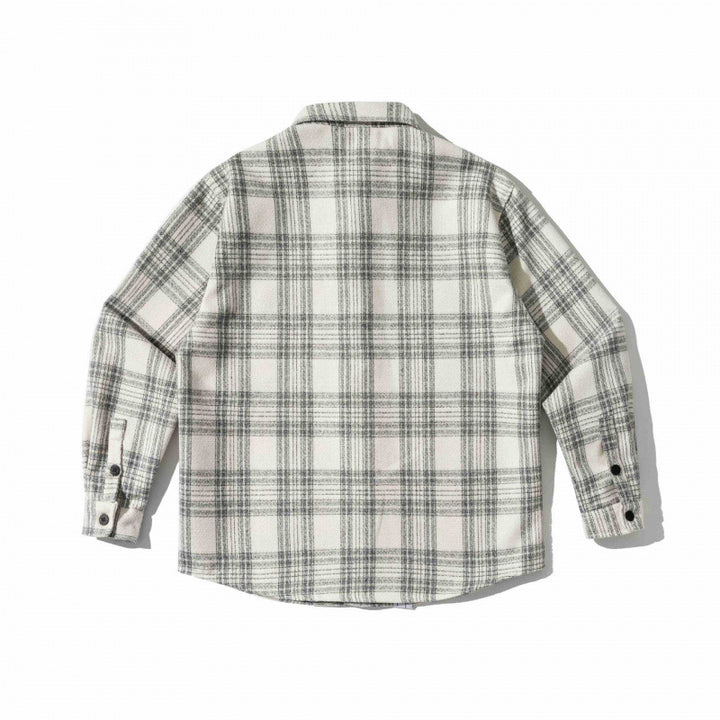 Unisex Boxy Checked Flannel Overshirt with Soft Nap and Chest Pocket Mune Fashion