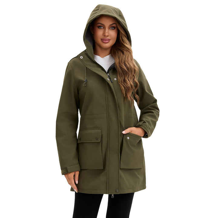 Ladies Functional Outdoor Jacket with Adjustable Waist Drawstring and Inner Lining Mune
