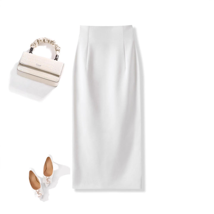 Women's Elegant Midi Skirt with Gatherings Mune Fashion