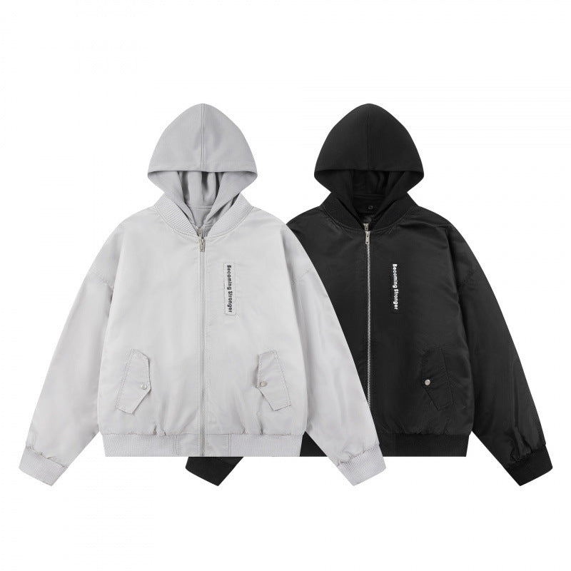 Unisex Oversize Hoodie Blouson Jacket with Ribbed Cuffs and Flap Pockets Mune Fashion