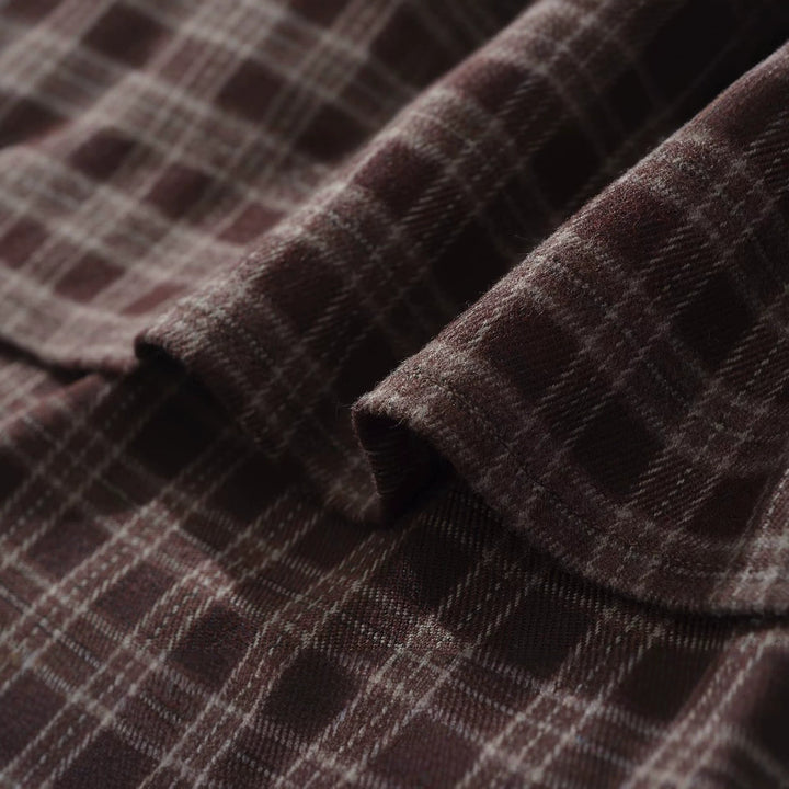Women Checkered A-Line Mini Dress with Contrasting Peter Pan Collar and Button Placket Mune Fashion