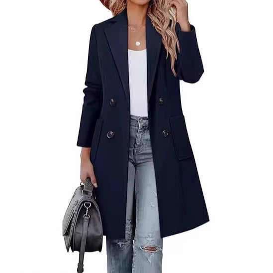 Women Elegant and fashionable Long coat Mune Fashion