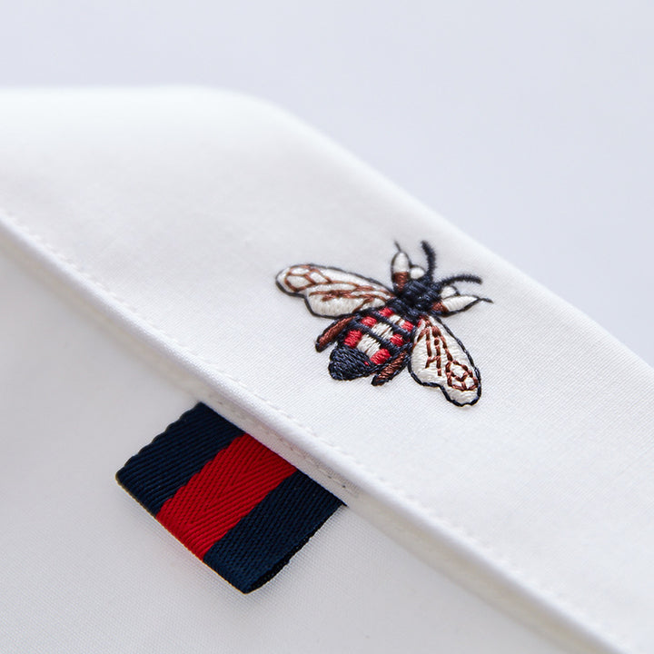 Men's tailored business shirt with Kent collar and contrasting button placket band Mune Fashion