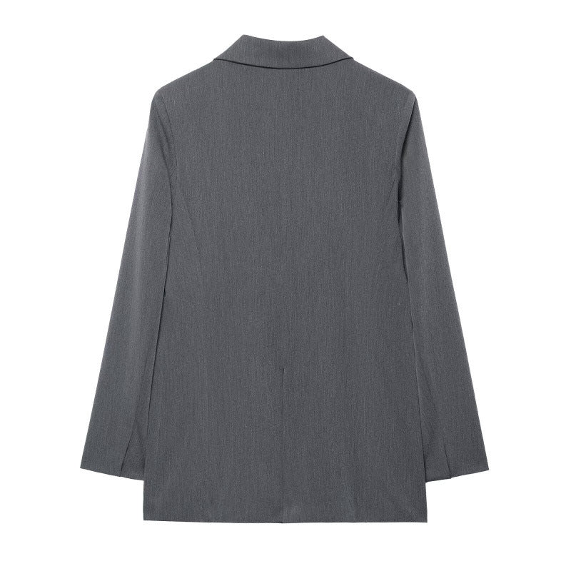 Women's oversized structured double-breasted blazer with wide lapels and patch pockets Mune Fashion