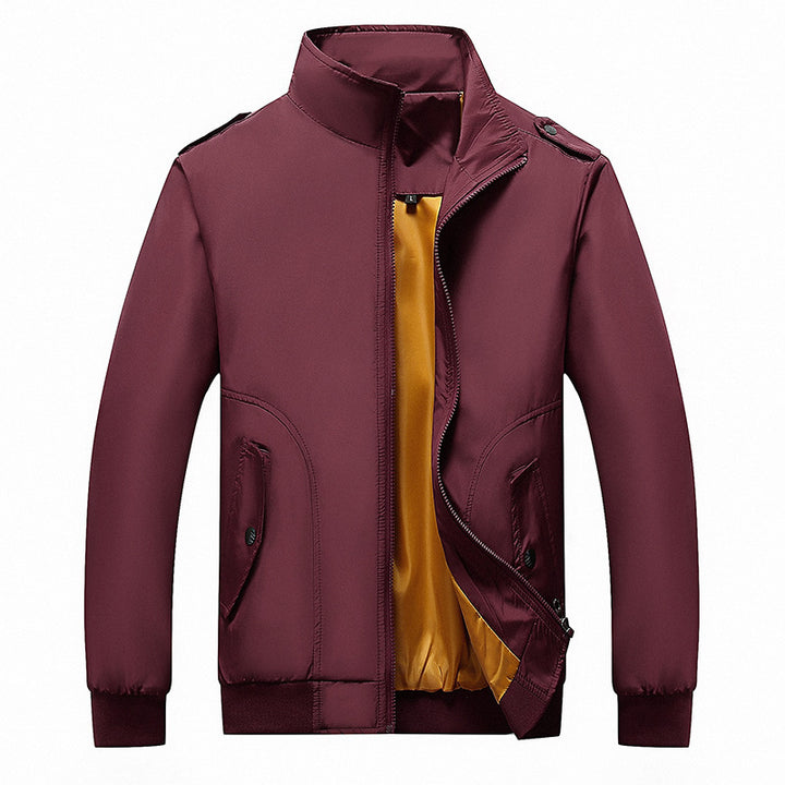 Men's bomber jacket in aviator microfiber look with arm pocket and ribbed cuffs Mune Fashion