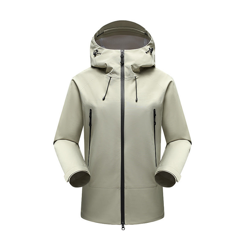 Men's Minimalistic technical three-layer softshell jacket with sealed seams and waterproof front zipper Mune Fashion