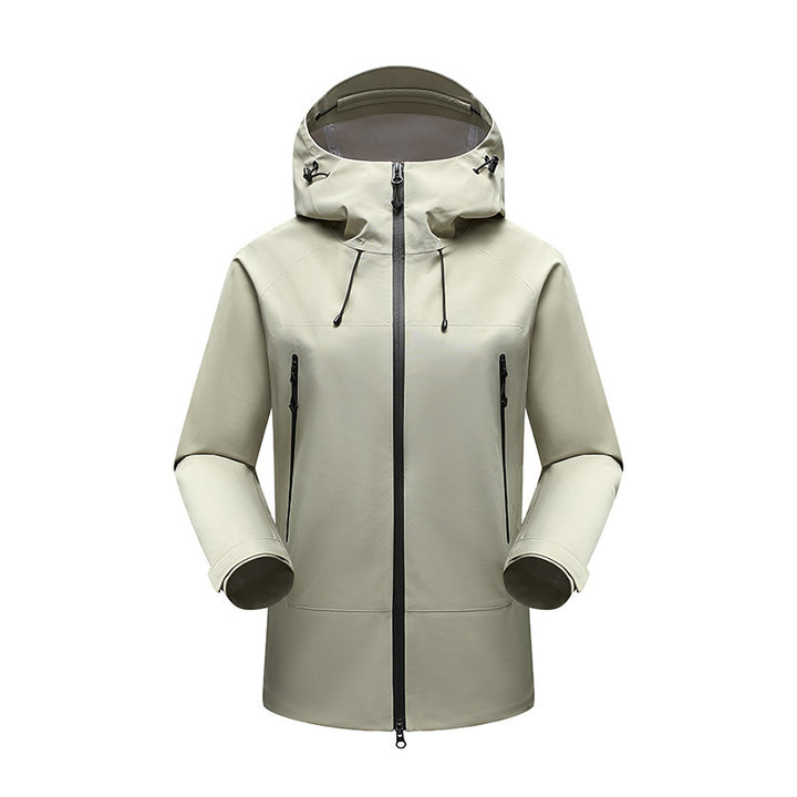 Men's Minimalistic technical three-layer softshell jacket with sealed seams and waterproof front zipper Mune Fashion