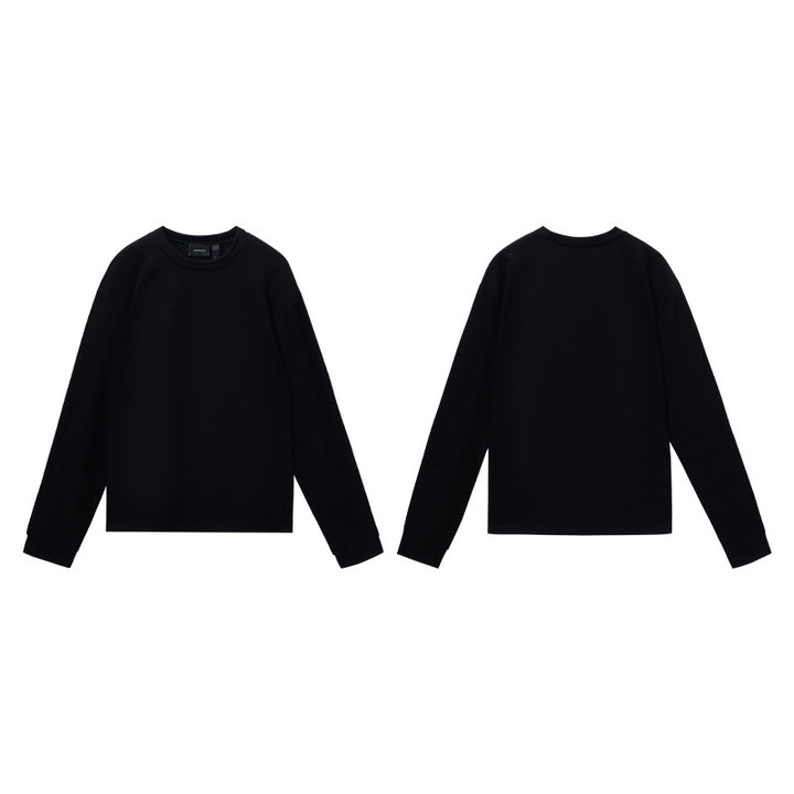 Men's long-sleeve shirt made of fine rib structure with round neckline Mune Fashion