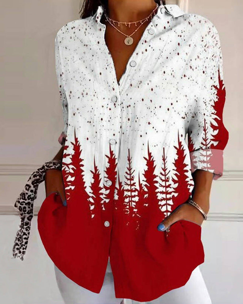 Women's longline shirt blouse with fir silhouette, full-button placket and side pockets Mune Fashion