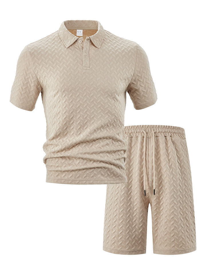 Men's structured polo set made of breathable cotton blend Mune Fashion