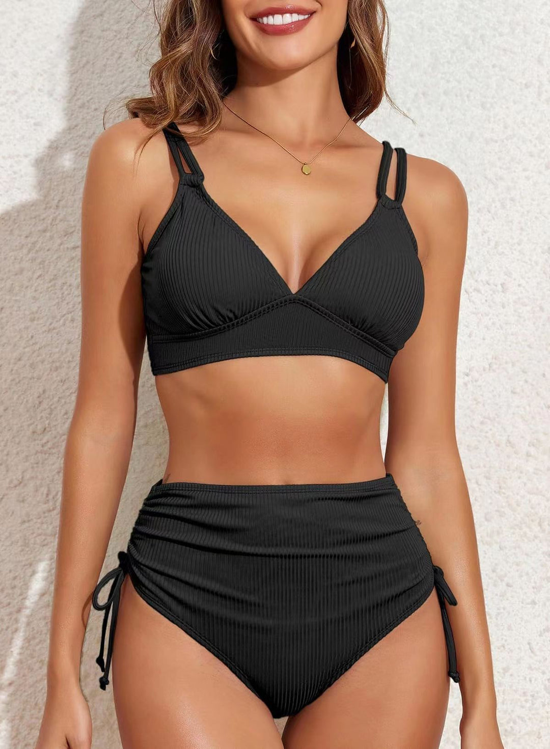 Women High-Cut Bikini with Elegant Ruffle Details Mune Fashion