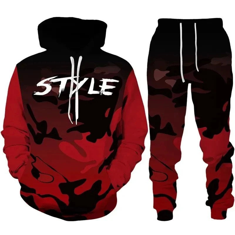 Men's Stylish Hoodie Sweatshirt and Jogging Pants Set Mune Fashion