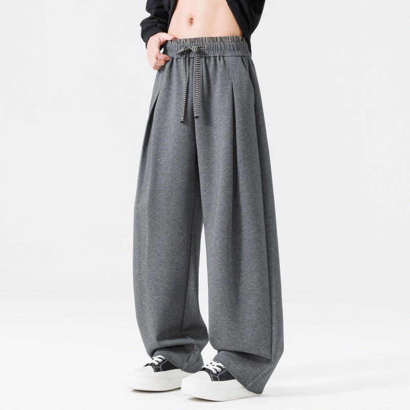 Women's Extra Wide Lounge Sweatpants with Drawstring, Balloon Legs & Incorporated Side Pockets Mune Fashion