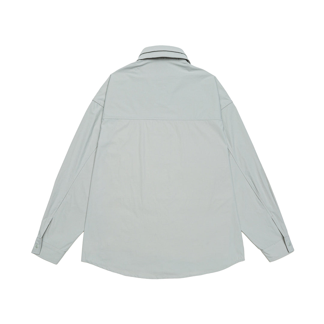 Unisex Oversize Shirt Jacket with Snap Button Front and Patch Chest Pocket Mune Fashion