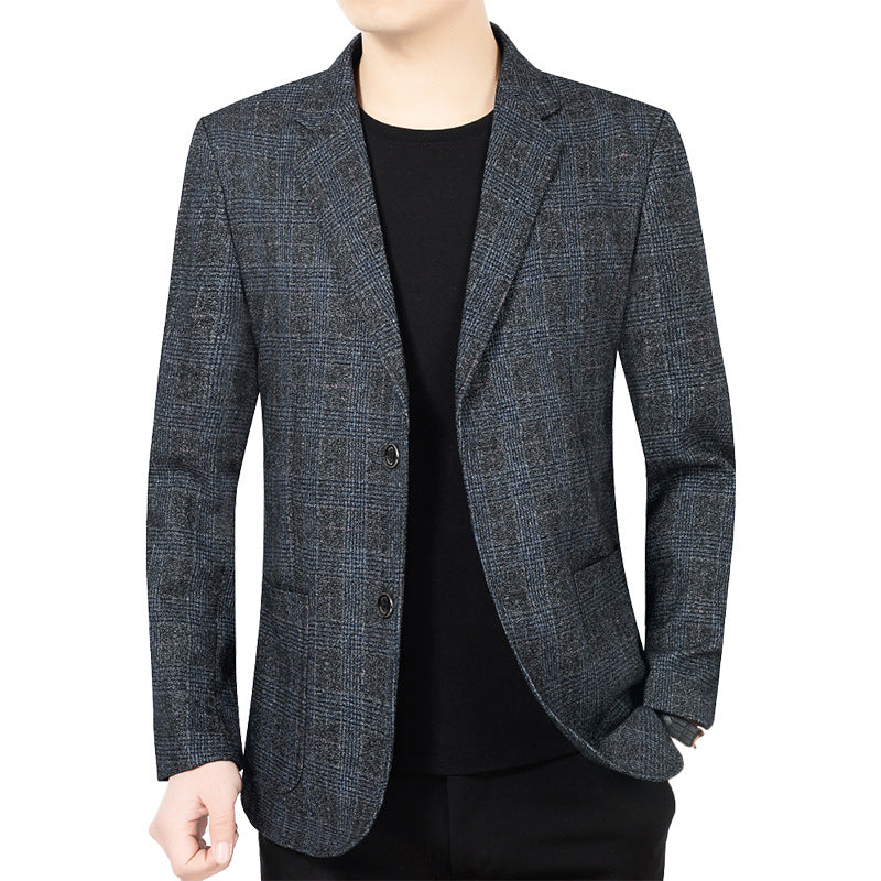Men's Glencheck Blazer Slim Fit made of wool blend with subtle overcheck Mune Fashion