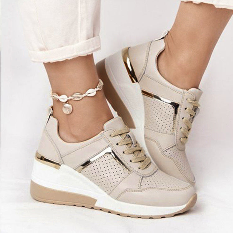 Women's fashionable sneakers with breathable upper material and sturdy sole Mune Fashion