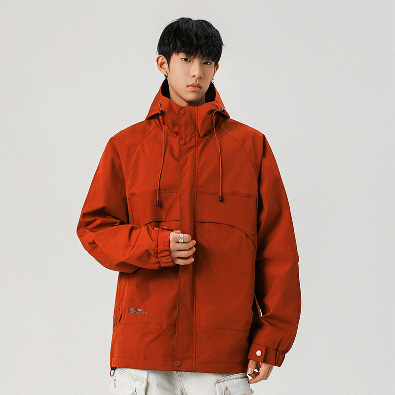 Men's technical hooded softshell jacket with high collar and adjustable hem Mune Fashion