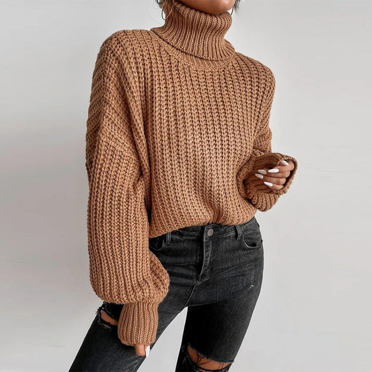 Women’s oversized turtleneck sweater with oversized sleeves and ribbed cuffs Mune Fashion