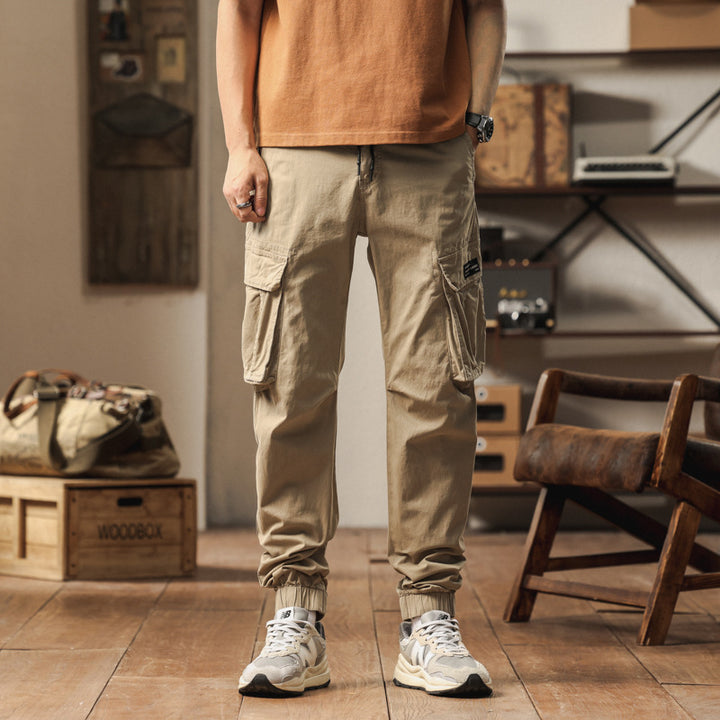 Herren Cargo-Jogginghose im Utility-Style mit verstärkten Klappentaschen und elastischem Saum Mune Fashion