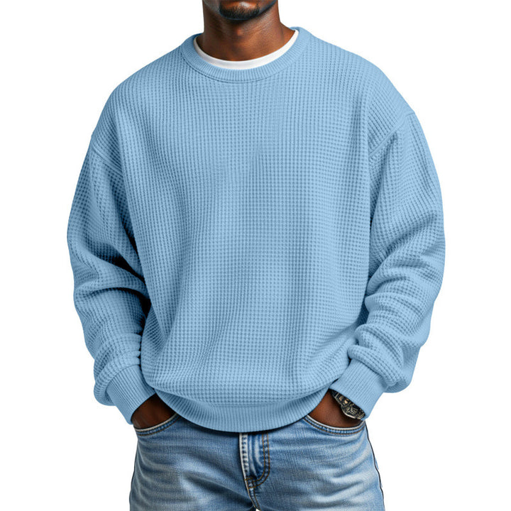 Men's Comfortable Sweatshirt with Waffle Structure Mune Fashion