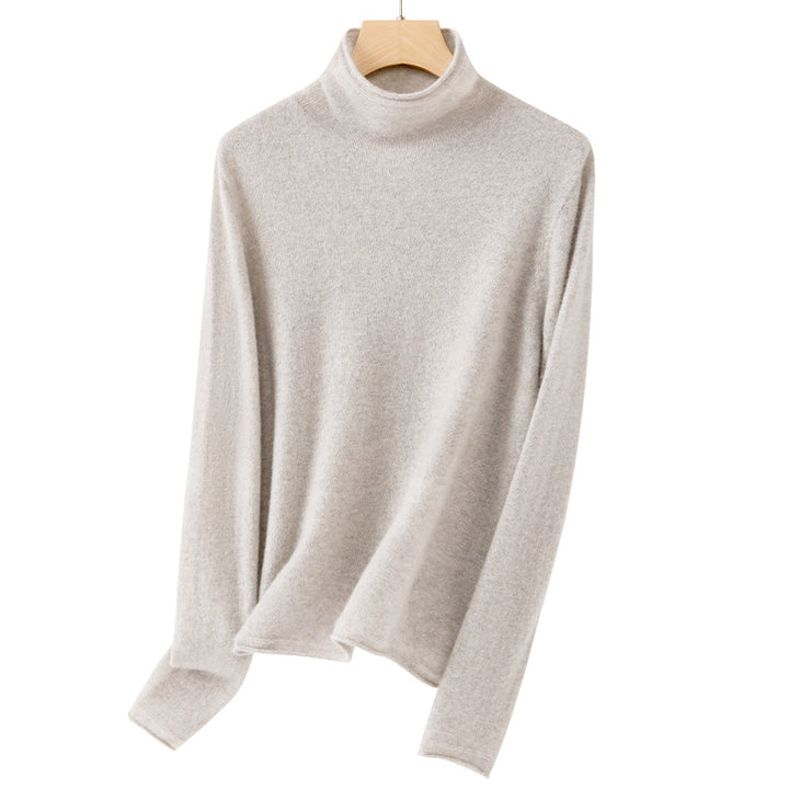 Women's fine knit turtleneck sweater with slim fit and high-quality jersey quality Mune Fashion