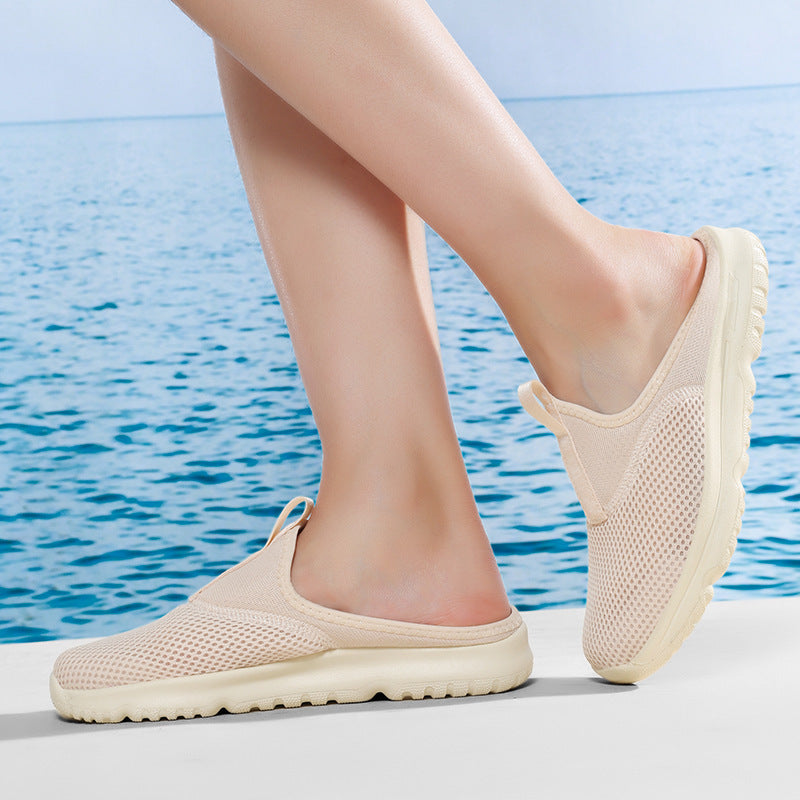 Women’s lightweight quick-drying beach and pool slippers made of breathable honeycomb mesh with flexible profiled lightweight sole Mune Fashion