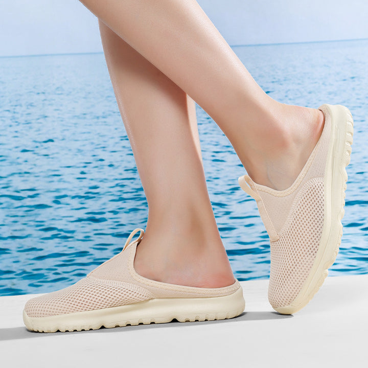 Women’s lightweight quick-drying beach and pool slippers made of breathable honeycomb mesh with flexible profiled lightweight sole Mune Fashion