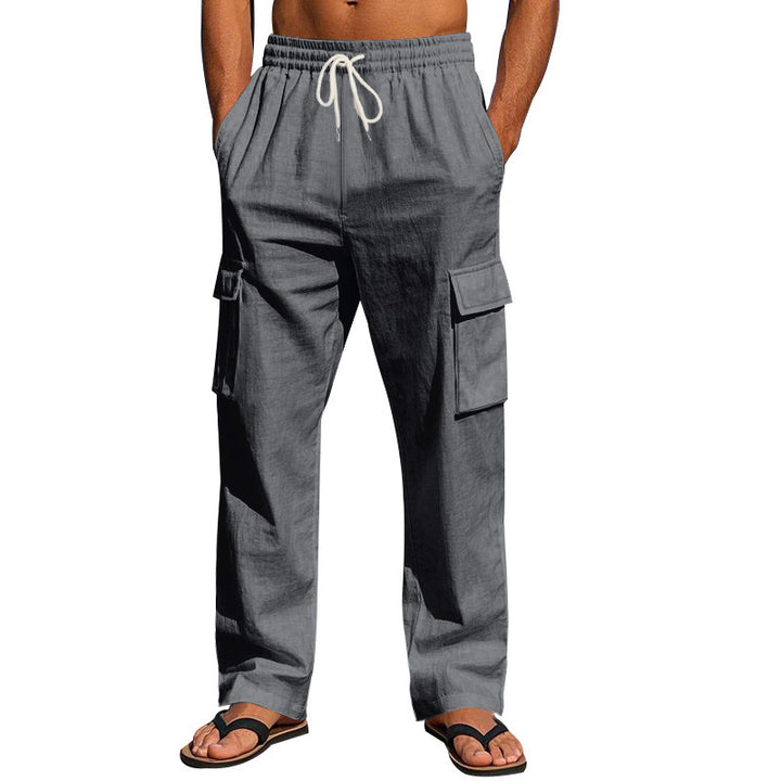Men's Loose Fit Cargo Pants made of lightweight ripstop with elastic waistband and flap pockets Mune Fashion
