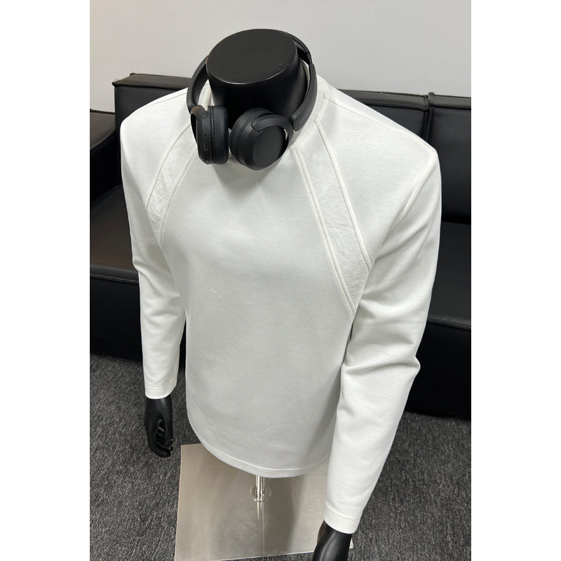 Men's fine knit sweatshirt with raglan sleeves and structured shoulder yoke Mune Fashion