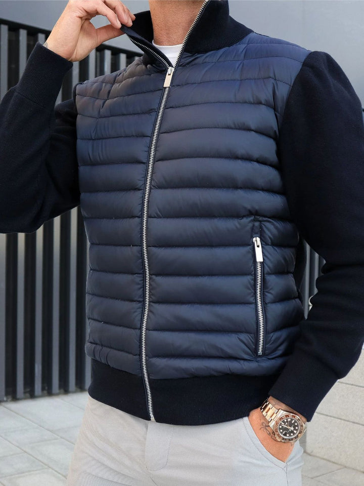 Men's Fashion Padded Jacket with High Collar