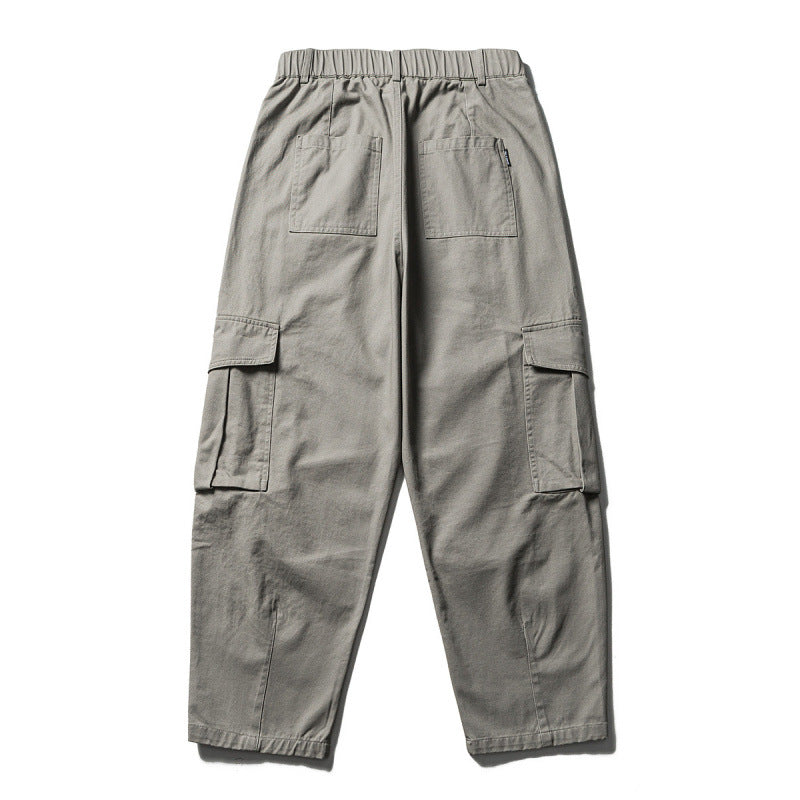 Men's Wide Utility Cargo Pants in Baggy Cut with Multiple Pockets and Reinforced Knee Areas Mune Fashion