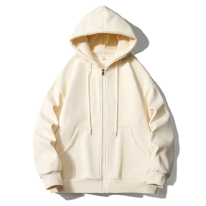 Men's hoodie zip-up jacket with full zip, oversized fit, and raglan sleeves Mune Fashion