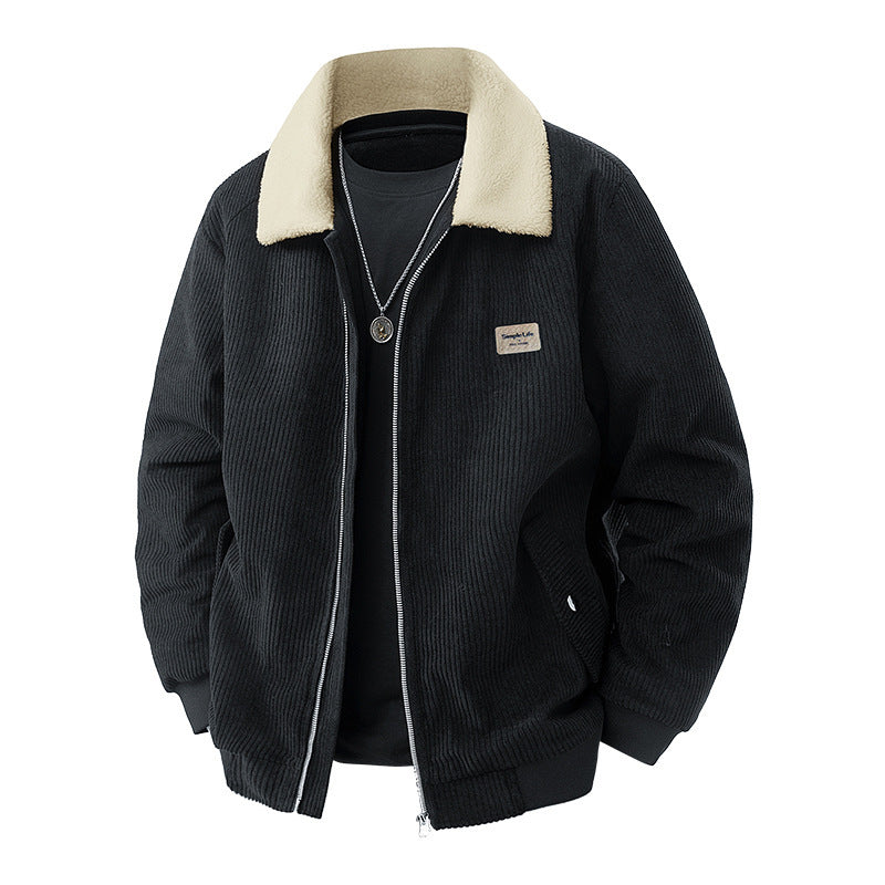 Men's stylish utility jacket with teddy collar Mune Fashion