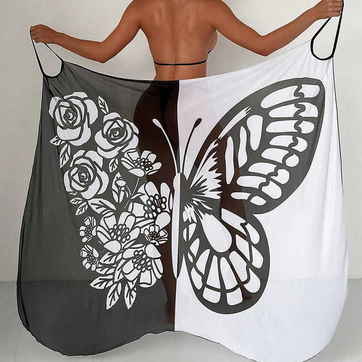 Damen Strandtuch mit elegantem Schmetterlingsdruck Echo Archiv