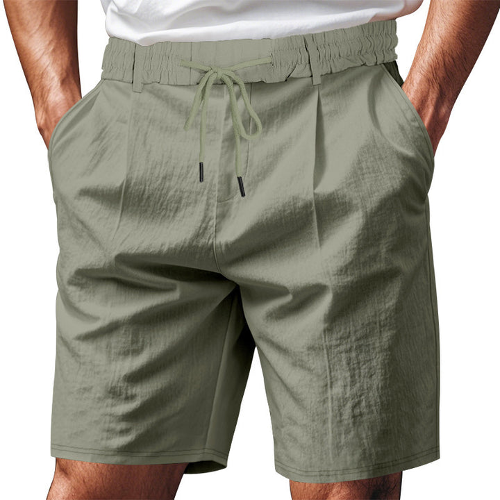 Men's knee-length lightweight functional shorts with elastic waistband, drawstring, and deep side pockets Mune Fashion