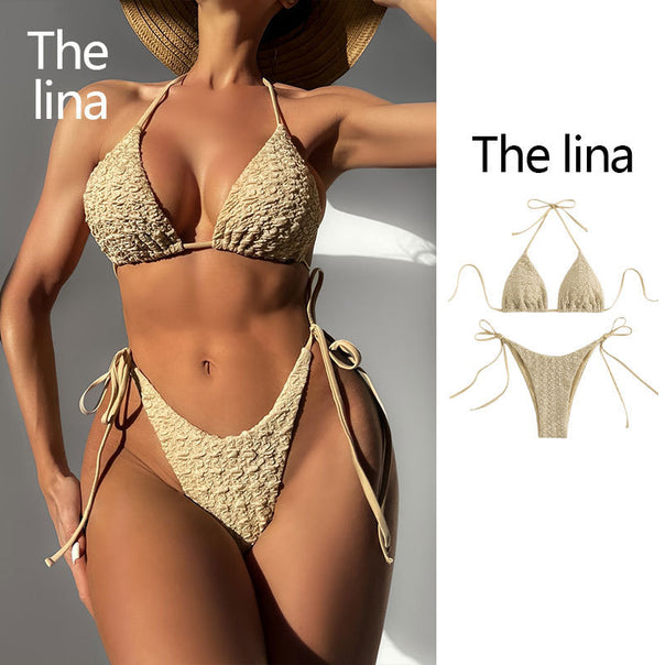 Women's triangle bikini with textured design Mune Fashion