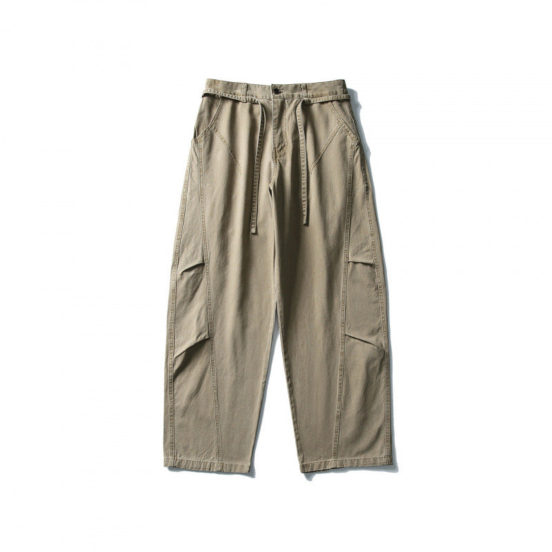 Men's Utility Cargo Pants in a wide Relaxed Fit with drawstring waistband and patch leg pockets Mune Fashion