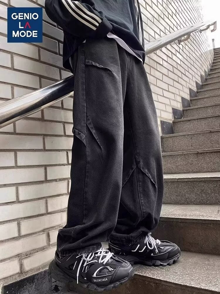 Men's Wide Cut Cargo Jeans Mune Fashion
