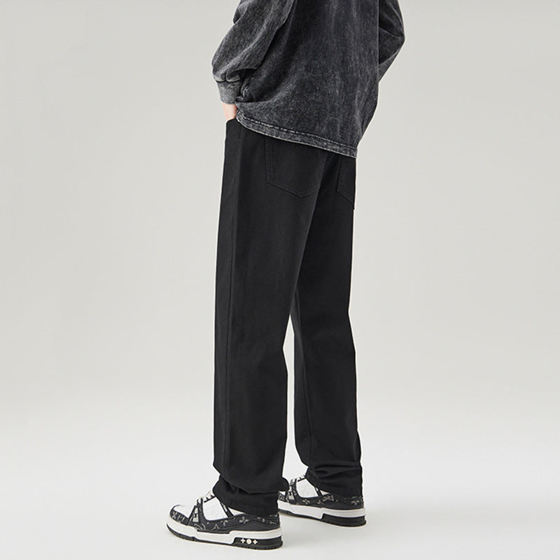 Men's straight cut vintage denim jeans with a relaxed fit and faded finish Mune Fashion