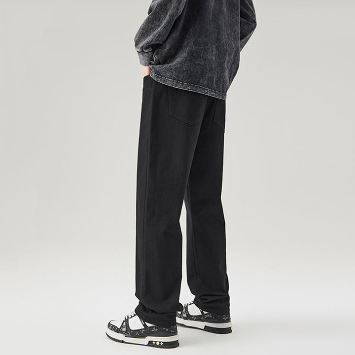 Men's straight cut vintage denim jeans with a relaxed fit and faded finish Mune Fashion