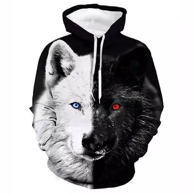 Women Creative Hoodie with Unique Wolf Motif Mune Fashion