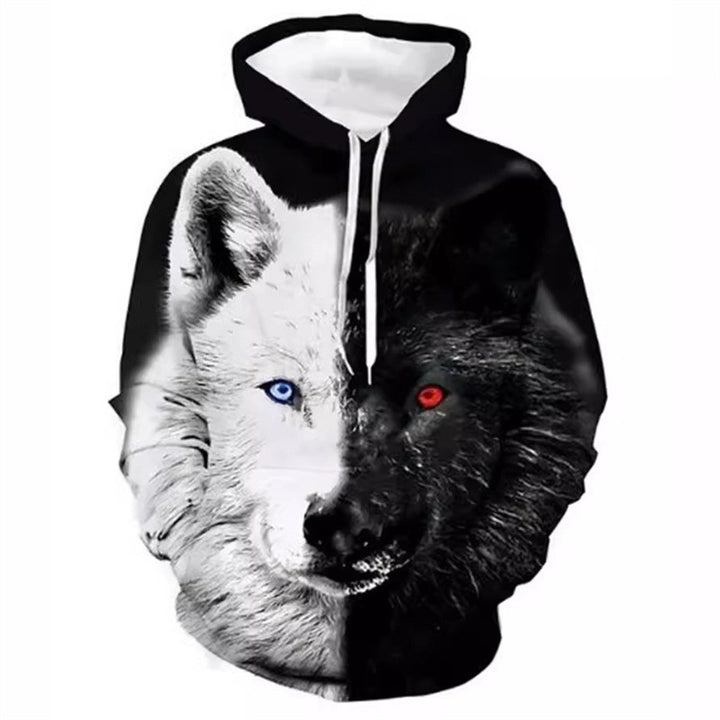 Women Creative Hoodie with Unique Wolf Motif Mune Fashion