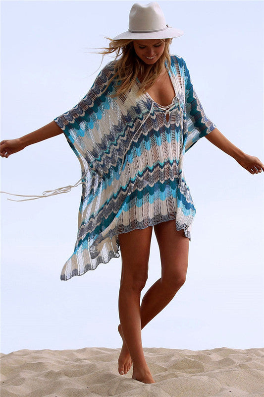 Women's Casual Beach Cover-Up with Braided Design Mune Fashion